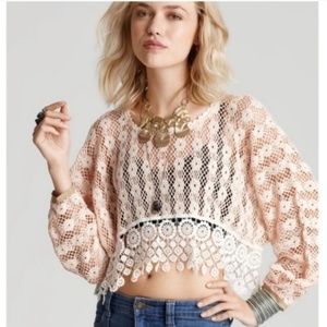 Free people New Romantics Heirloom Rashele Top